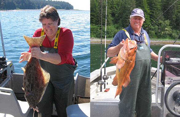 Chapmans fishing in Southeast Alaska at Doc Warner's